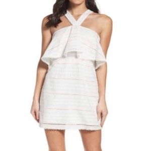 Foxiedox White Eyelet Lace Ruffle Dress